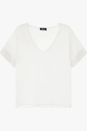 Dixie T-shirt fluida con maniche corte e scollo a v
