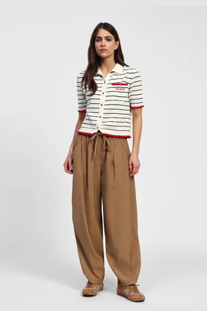 Dixie Pantaloni baggy con coulisse e pinces