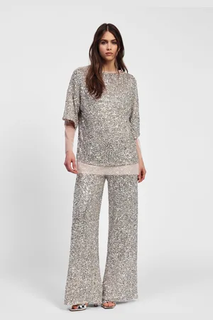 Dixie Pantaloni palazzo con paillettes