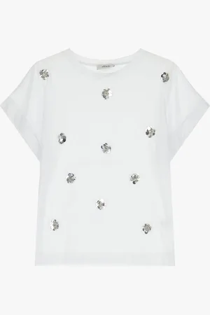 Dixie Maglietta maniche corte con maxi paillettes