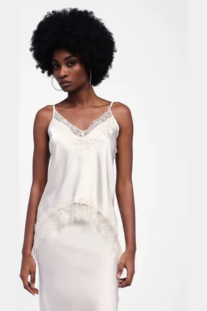 Dixie Top con spalline e scollo a v decorato in pizzo