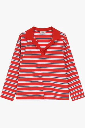 Dixie Polo a righe con maniche lunghe