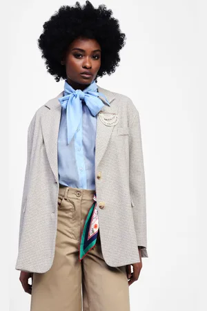 Dixie Blazer pied-de-poule con spilla