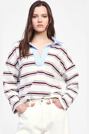 Dixie Maglia a righe con colletto classico