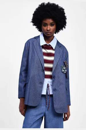Dixie Blazer effetto con bottoni e applicazioni