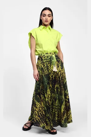 Dixie Gonna lunga stampa animalier con cordino