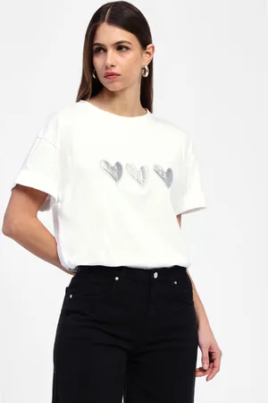 Dixie T-shirt girocollo con stampa cuori