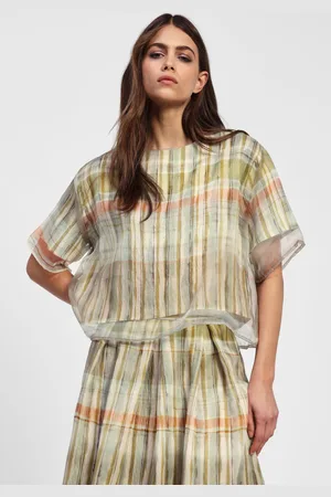 Dixie Top con maniche corte e tulle