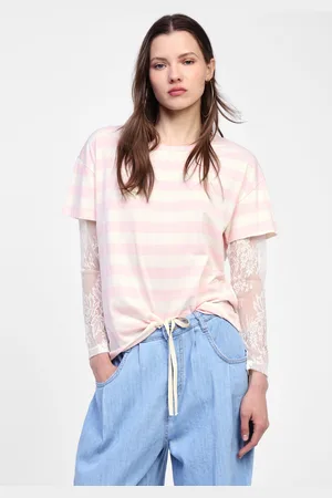 Dixie T-shirt a righe con maniche corte