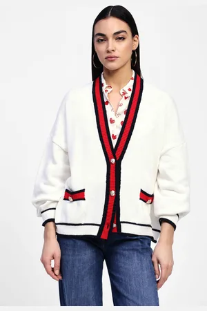 Dixie Cardigan con bottoni e tasche a contrasto