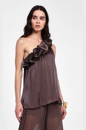 Dixie Top asimmetrico con volant