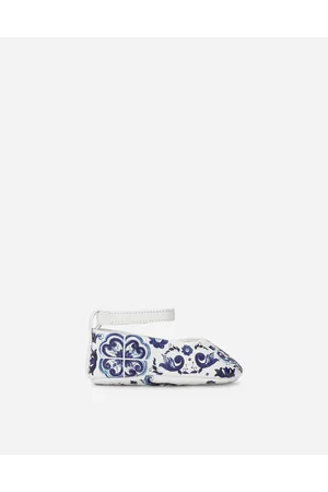 Dolce & Gabbana Ballerina Newborn In Nappa Stampa Maiolica - Donna Scarpe Primi Passi (19-26) Pelle 16