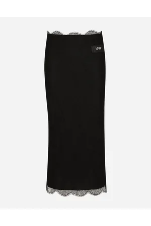 Dolce & Gabbana Gonna Longuette In Pizzo Chantilly - Donna Gonne Pizzo 36