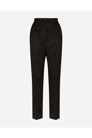 Dolce & Gabbana Pantaloni In Jacquard Floreale - Donna Pantaloni E Shorts Tessuto 36