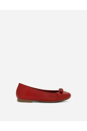 Dolce & Gabbana Patent Leather Ballet Flats With Metal Dg Logo - Donna Scarpe (24-38) Rosso Pelle 37