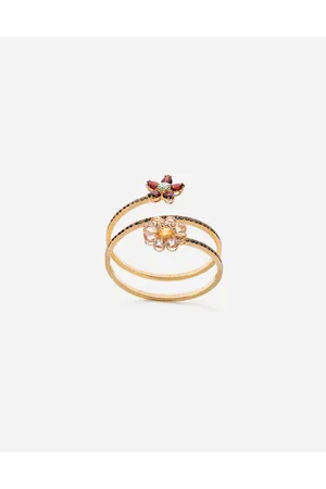 Dolce & Gabbana Bracciale Spring In Giallo Con Decori Floreali - Donna Bracciali S