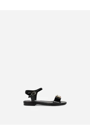 Dolce & Gabbana Patent Leather Sandals With Dg Logo - Donna Scarpe (24-38) Pelle 28