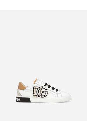 Dolce & Gabbana Sneaker Portofino Vintage In Pelle Di Vitello - Donna Scarpe (24-38) Bianco Pelle 27