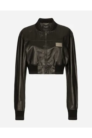 Dolce & Gabbana Short Nappa Leather Bomber Jacket With Tag - Donna Cappotti E Giubbotti Pelle 38