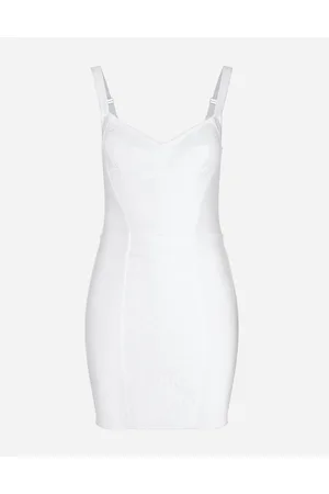 Dolce & Gabbana Corset-style Slip Dress - Donna Abiti Bianco Raso 36