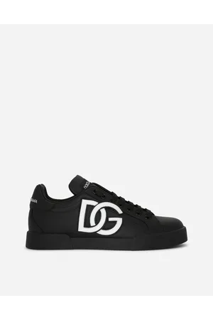 Dolce & Gabbana Sneaker Portofino In Pelle Di Vitello Con Logo Dg - Donna Sneaker Multicolore Pelle 35