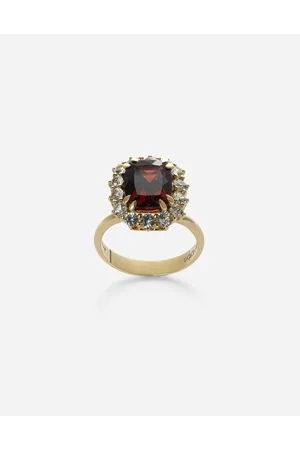 Dolce & Gabbana Anello Heritage In Giallo Con Castone A Cestello - Donna Anelli 52