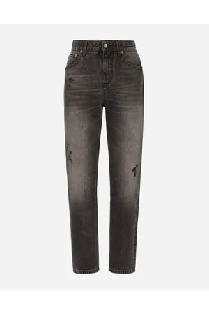 Dolce & Gabbana Jeans Boyfriend In Denim Blu Scuro - Donna Denim Multicolore Cotone 48