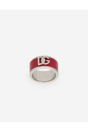 Dolce & Gabbana Anello In Smalto Con Logo Dg - Donna Bijoux Metallo 50