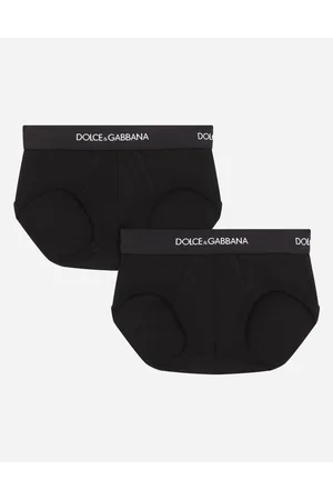 Dolce & Gabbana Bi-pack Slip In Jersey Con Elastico Logato - Uomo Nightwear & Underwear Cotone 3