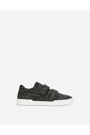 Dolce & Gabbana Sneaker Portofino Vintage In Nylon Stampato - Uomo Scarpe (24-38) Nero Viscosa 27