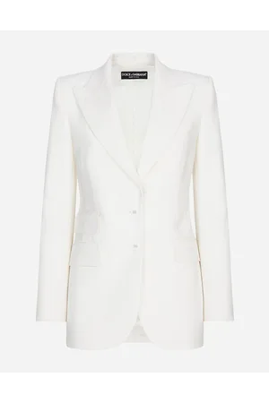 Dolce & Gabbana Two-way Stretch Wool Jacket - Donna Giacche E Blazer Bianco 38