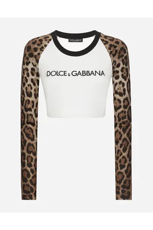Dolce & Gabbana T-shirt Manica Lunga Con Logo - Donna T-shirts E Felpe Cotone 36