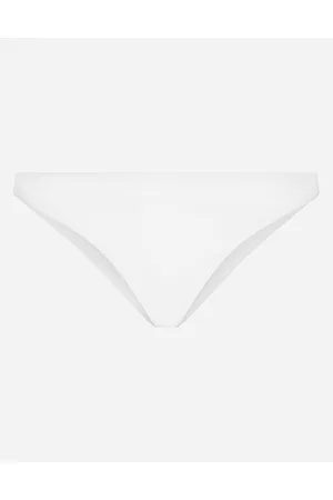 Dolce & Gabbana Bikini Bottoms With Dg Logo - Donna Beachwear Bianco Jersey 2