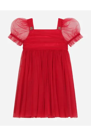 Dolce & Gabbana Abito Lungo In Tulle - Donna Abiti Rosso Tulle 8 Years