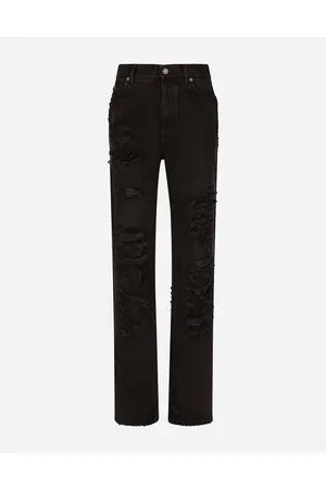 Dolce & Gabbana Jeans Flare In Denim Con Rotture - Donna Denim Multicolore 36