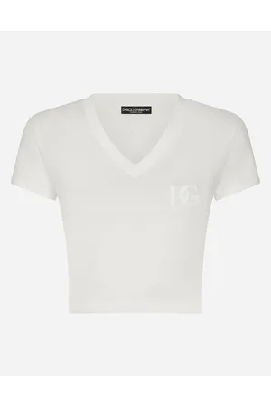 Dolce & Gabbana T-shirt Manica Corta Con Logo Dg - Donna T-shirts E Felpe Cotone 38