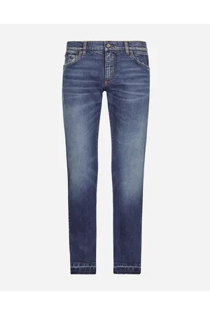 Dolce & Gabbana Jeans Slim Denim Stretch Lavato - Uomo Denim Multicolore Denim 44