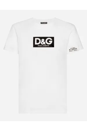 Dolce & Gabbana Cotton Round-neck T-shirt With Patch - Uomo T-shirts E Polo Bianco Cotone 44
