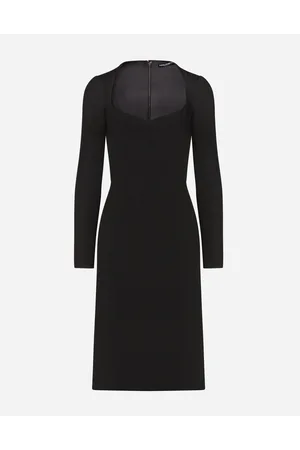 Dolce & Gabbana Abito Midi Manica Lunga In Cady - Donna Abiti 40