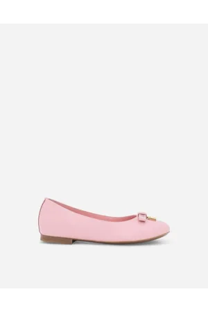 Dolce & Gabbana Patent Leather Ballet Flats With Metal Dg Logo - Donna Scarpe (24-38) Rosa Pelle 28