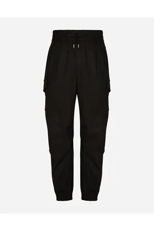 Dolce & Gabbana Cotton Cargo Pants With Branded Tag - Uomo Pantaloni E Shorts Blu Cotone 44