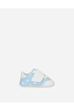 Dolce & Gabbana Sneaker Newborn In Nappa Stampa Dg Logo - Uomo Scarpe Neonato (16-20) 16