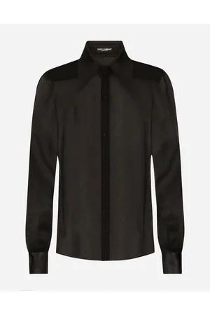 Dolce & Gabbana Camicia In Chiffon Di Seta Con Dettagli In Raso - Donna Camicie E Top Seta 42