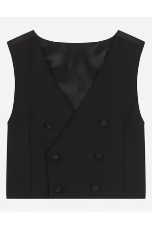 Dolce & Gabbana Double-breasted Stretch Woolen Vest - Uomo Abiti 2 Years