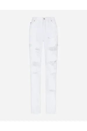 Dolce & Gabbana Jeans Boyfriend In Denim Con Rotture - Donna Denim Multicolore Cotone 38