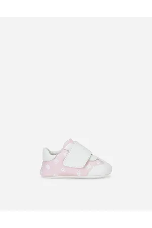 Dolce & Gabbana Sneaker Newborn In Nappa Stampa Dg Logo - Uomo Scarpe Neonato (16-20) 16