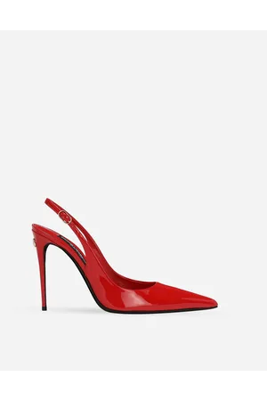 Dolce & Gabbana Sling Back In Vernice - Donna Décolleté E Slingback Rosso Pelle 35.5