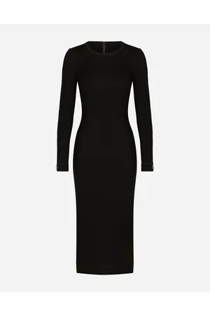 Dolce & Gabbana Abito Longuette In Jersey Con Dettagli Logo Dg - Donna Abiti Viscosa 38