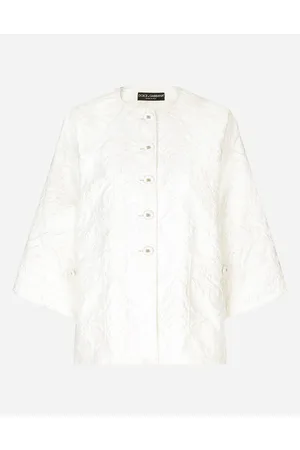 Dolce & Gabbana Giacca In Broccato - Donna Giacche E Blazer Bianco Tessuto 42