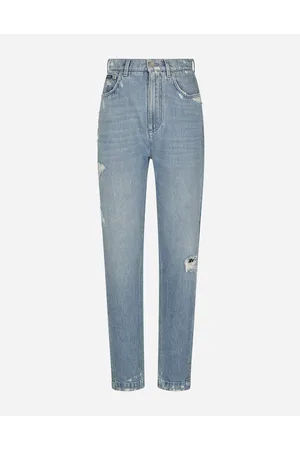 Dolce & Gabbana Jeans In Denim Con Piccole Rotture - Donna Denim Multicolore Cotone 38